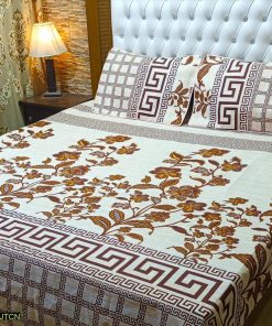 Crystal Cotton Printed Double Bedsheet